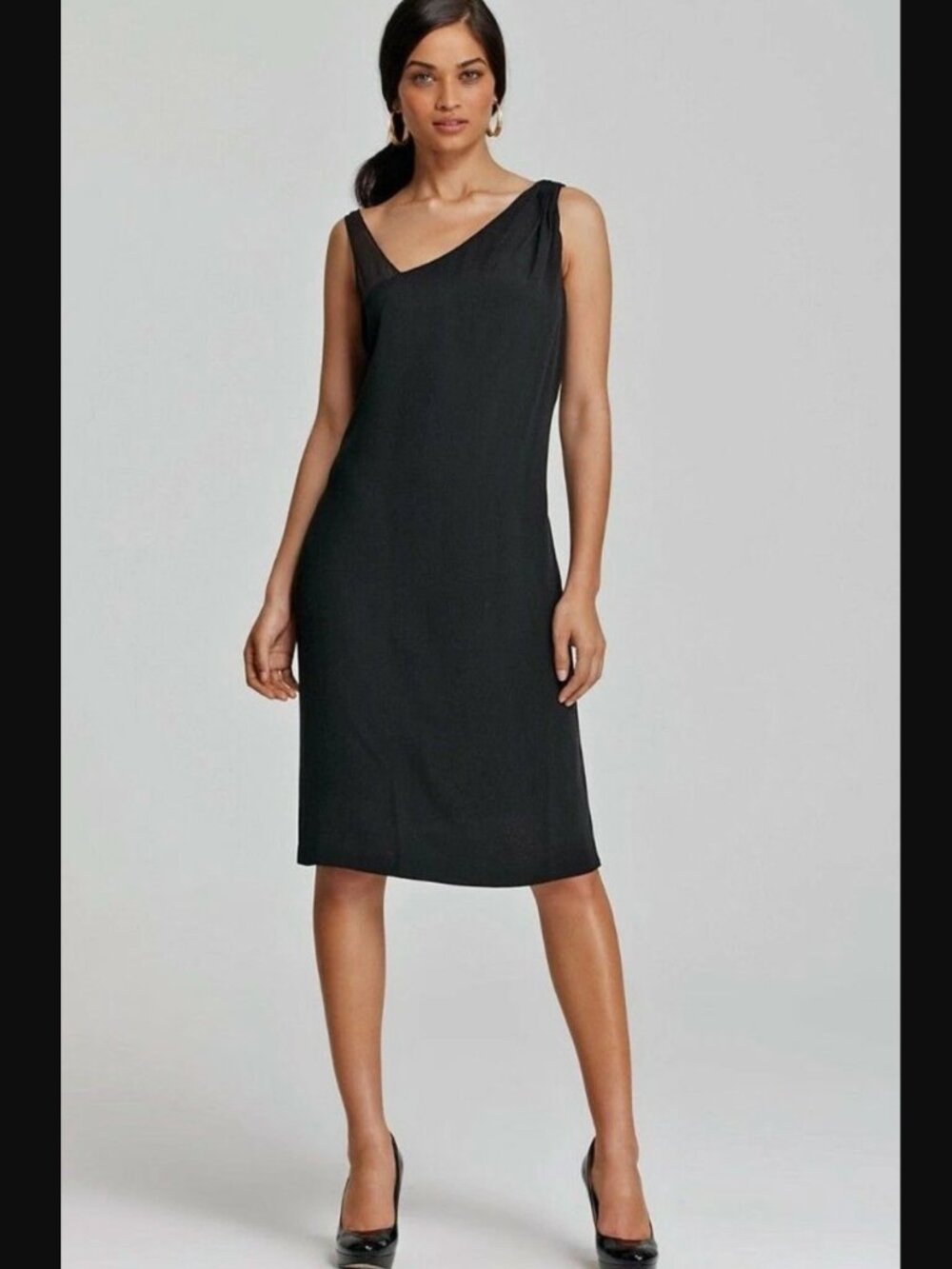 *SHOP CLOSING 4/26* Eileen Fisher Silk Crepe Asymmetric Sleeveless Dress M NWT - Picture 8 of 10